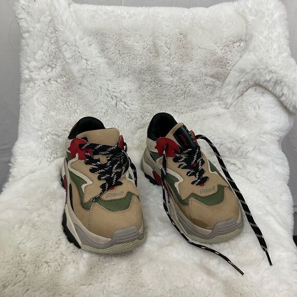 Women Ash Addict Trainers Suede Colorblock Lowtop Chunky Runner Sneakers Women’s 6.5